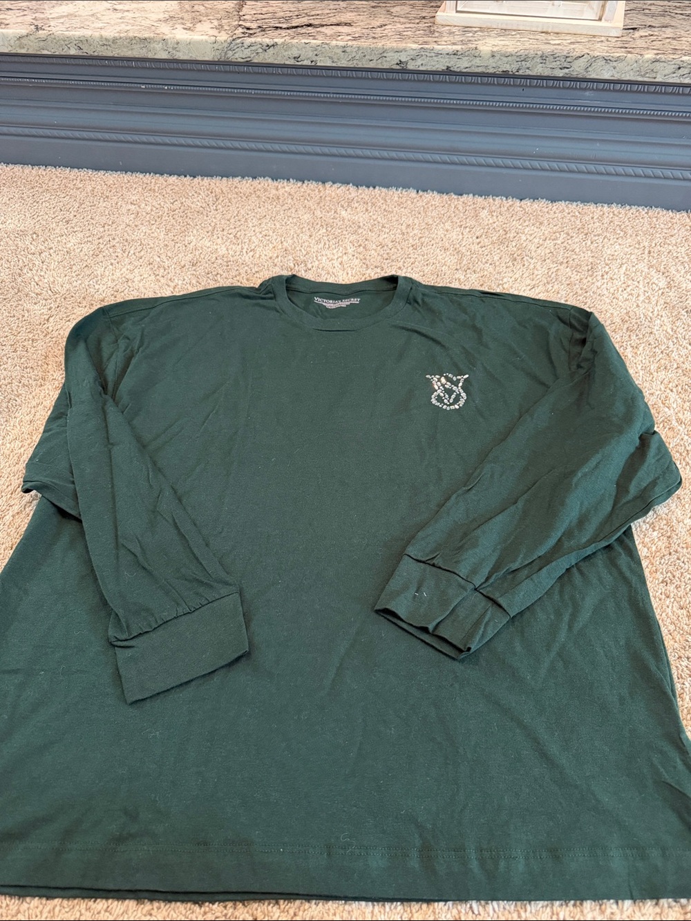 Forest  green small Victoria secret long sleeve t-shirt